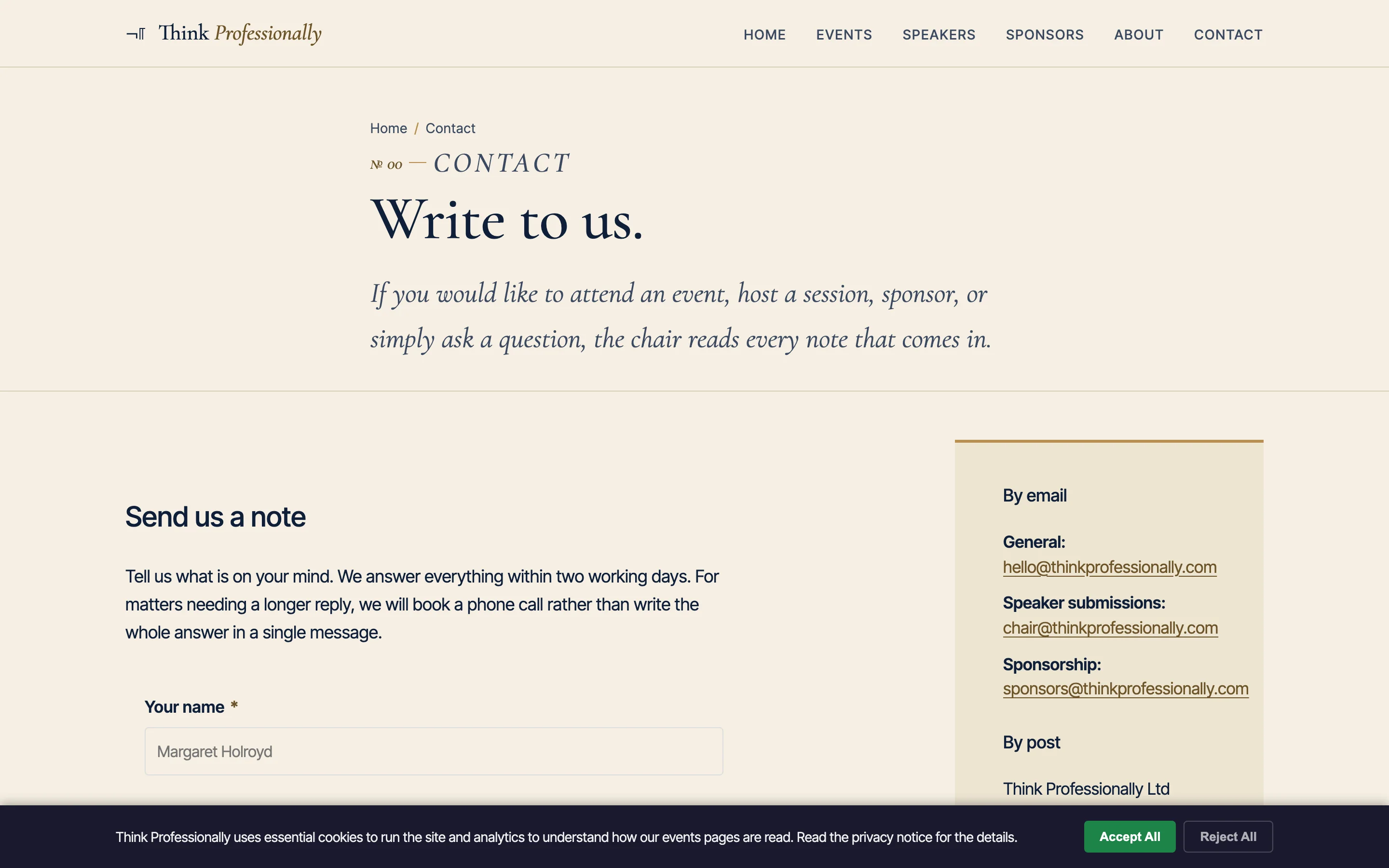 Contact screenshot