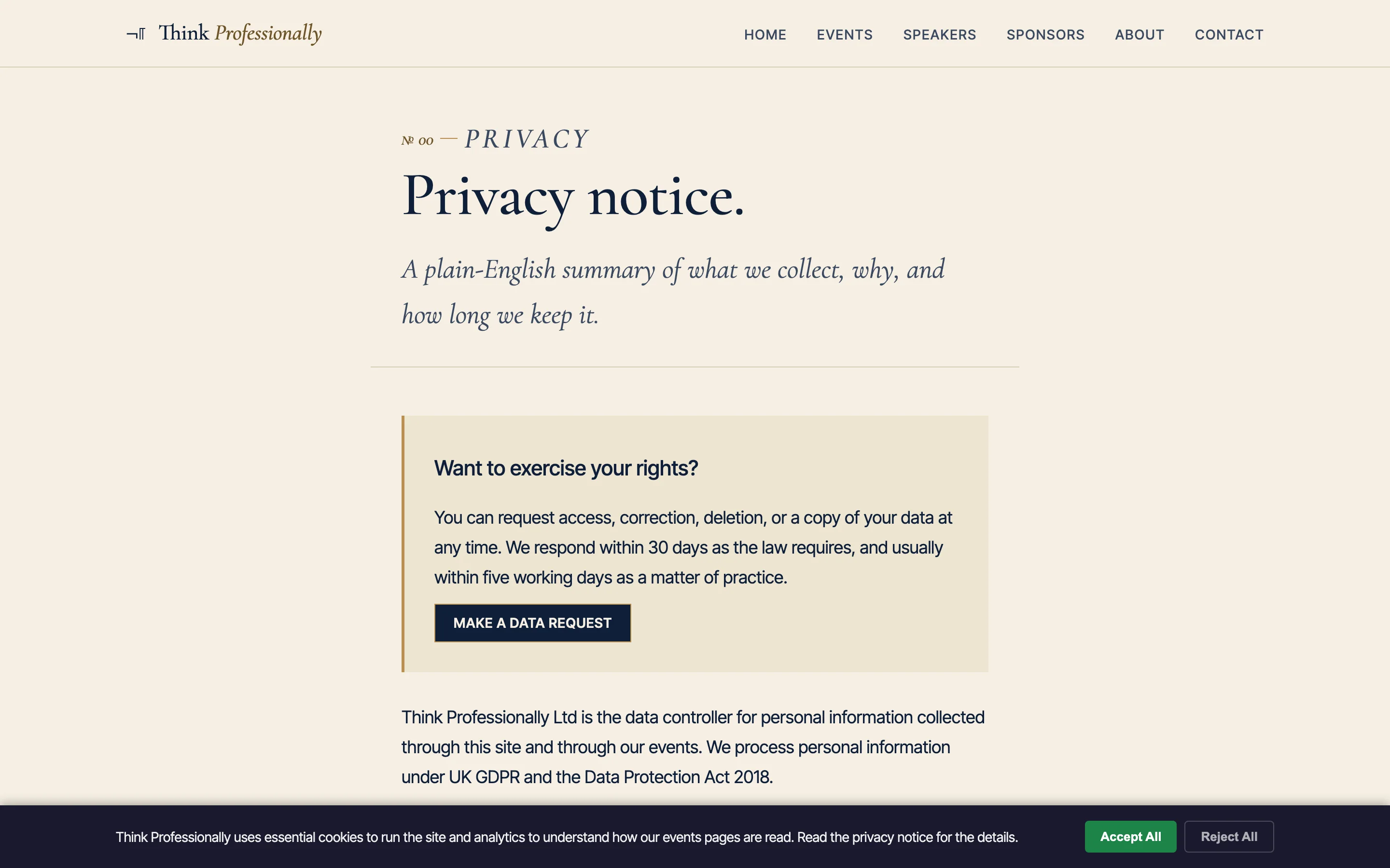 Privacy screenshot